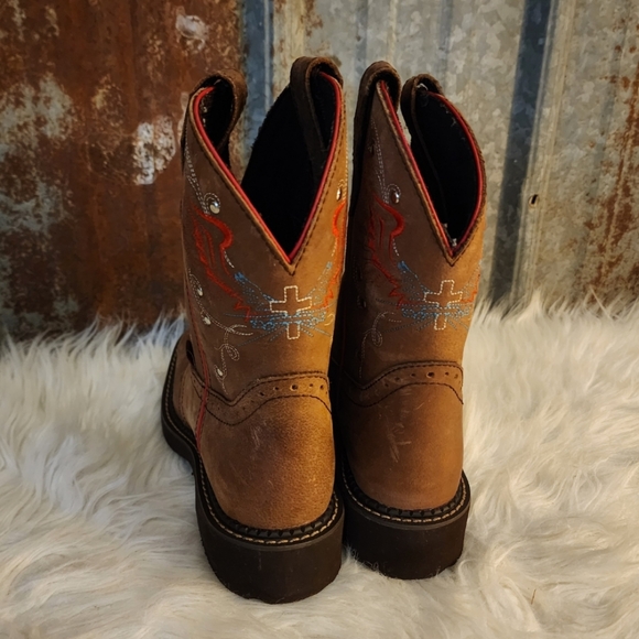 NWT Justin Gypsy Leather Studded Cowgirl Boots - Picture 10 of 14